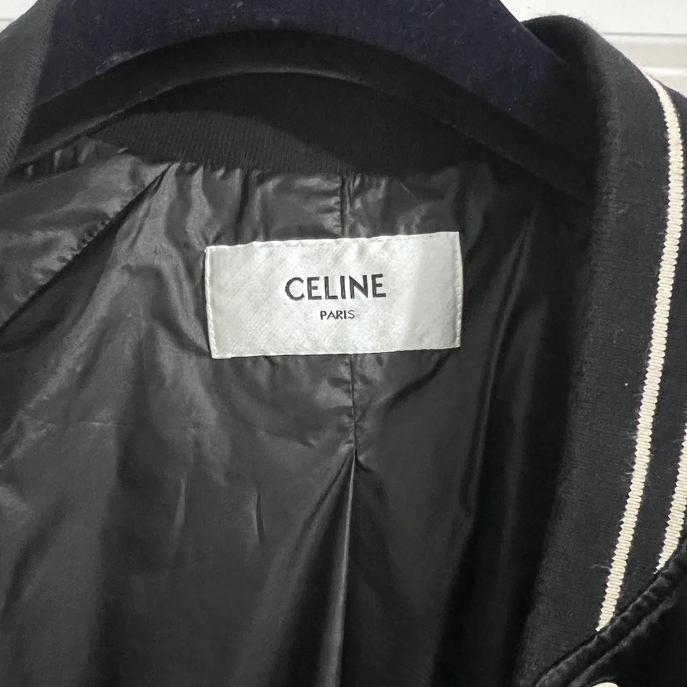 100% Authentic Celine Studded Logo Unisex Viscose Oversized Jacket - Picture 6 of 13